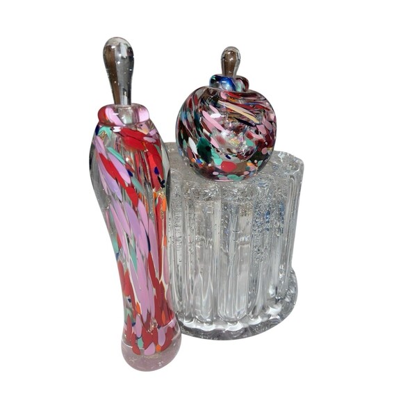 Other - Two Handblown Glass Perfume Bottles by Jim Karg – Signed Studio Art Glass